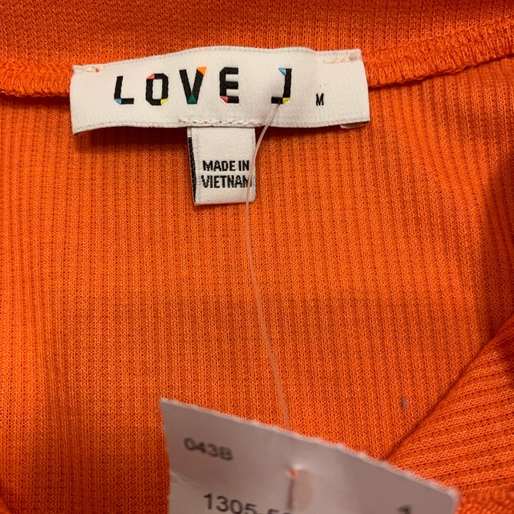 NWT orange crop shirt - Picture 2 of 2